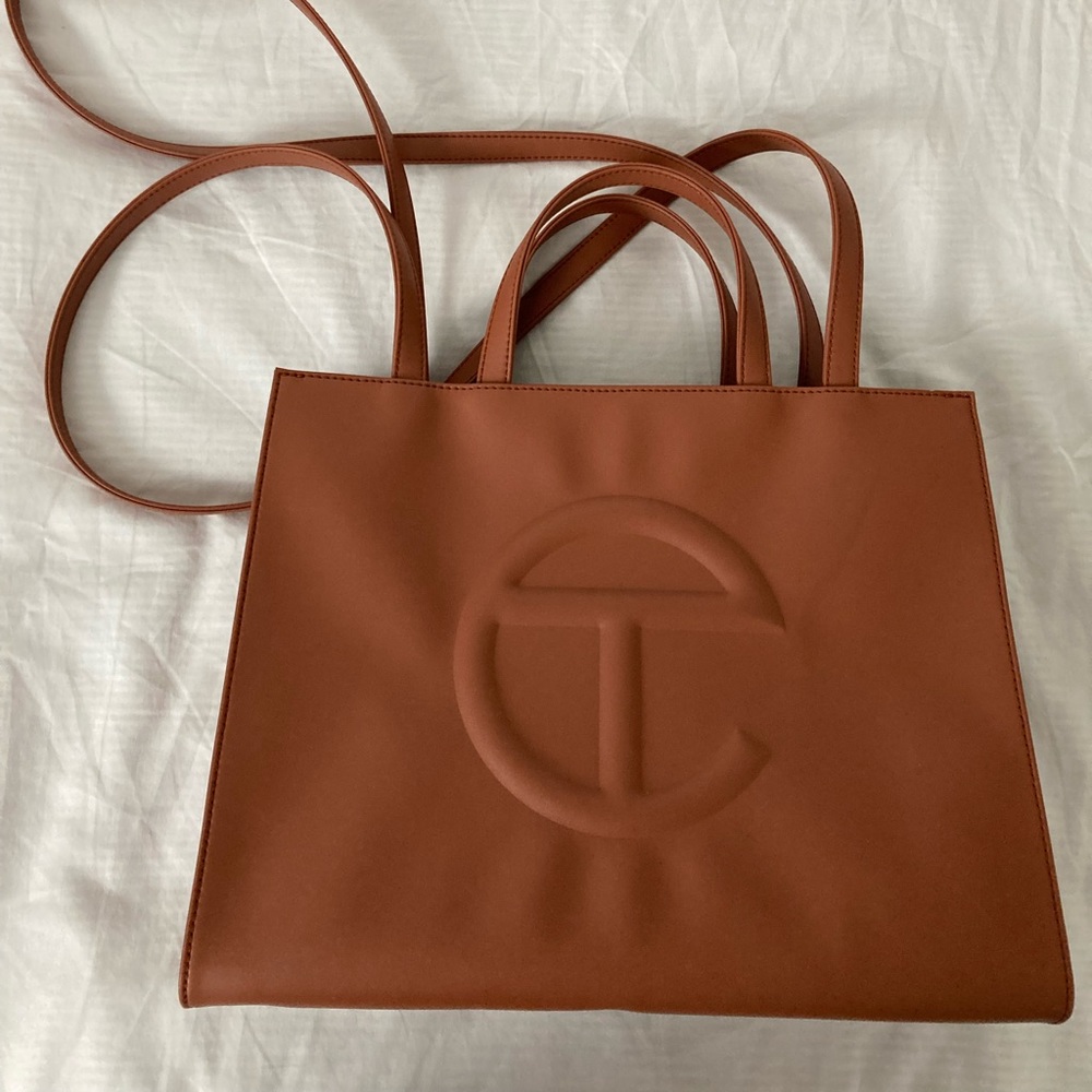 Telfar medium tan tote. Authentic